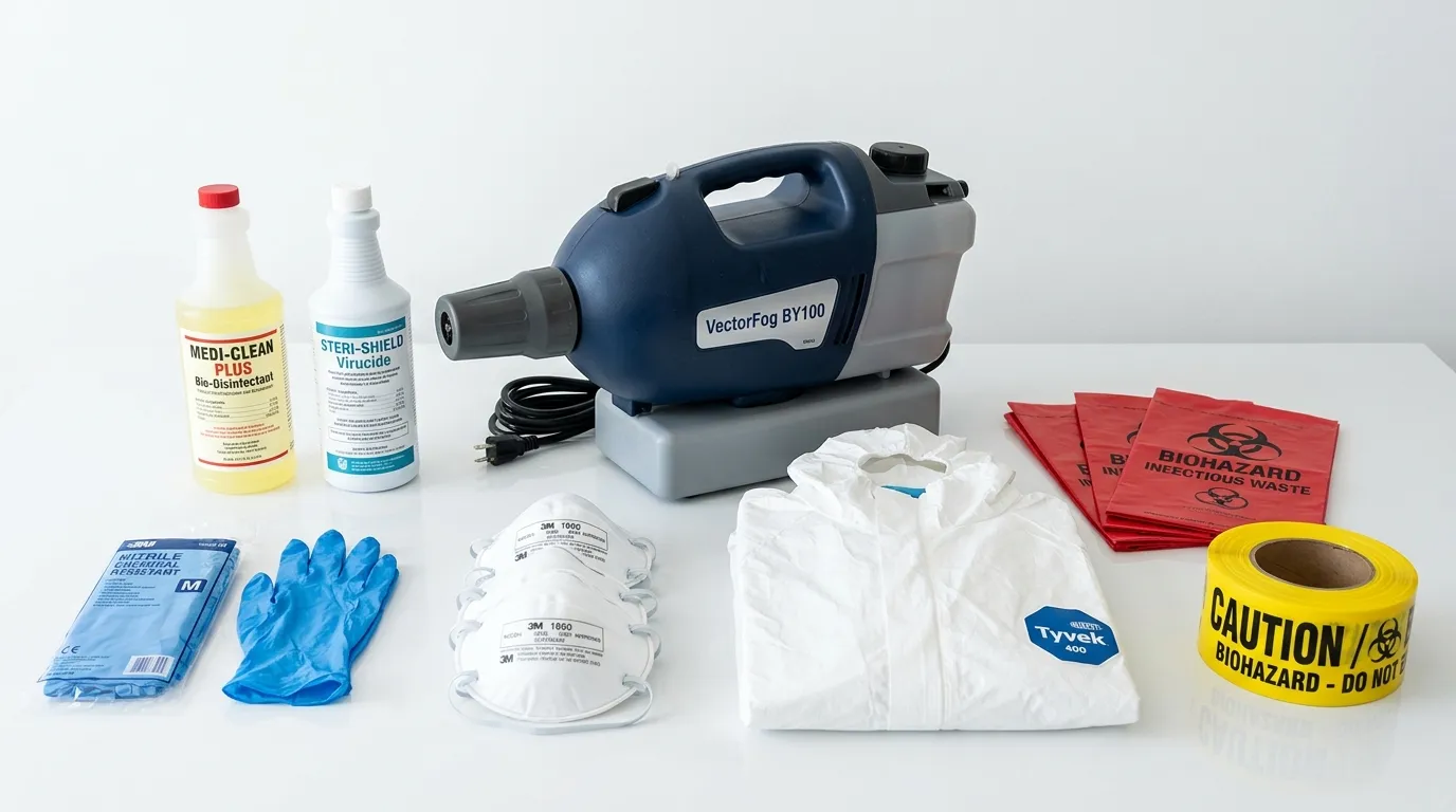 Professional biohazard remediation crew working in Landover