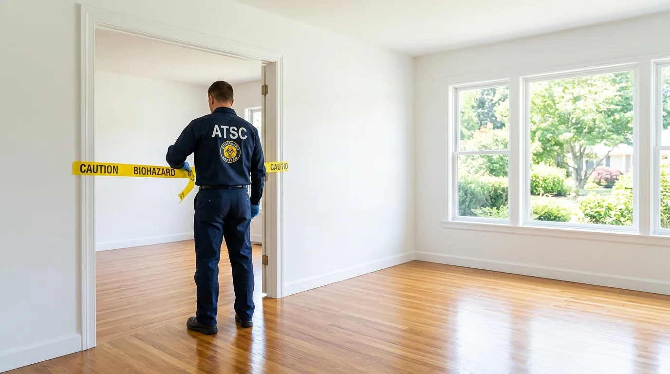 Certified biohazard cleanup crew performing Decomposition Cleanup in Landover